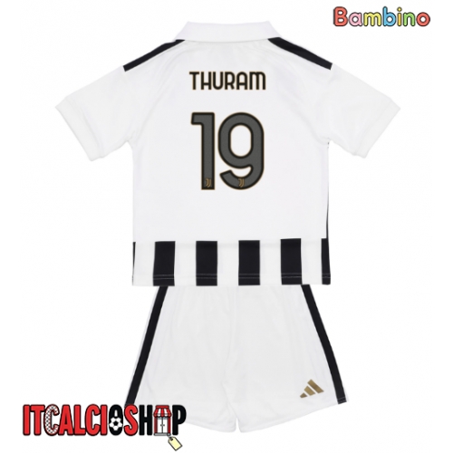 Juventus Khephren Thuram #19 Prima Maglia Bambino 2026-27 Manica Corta (+ Pantaloni corti)